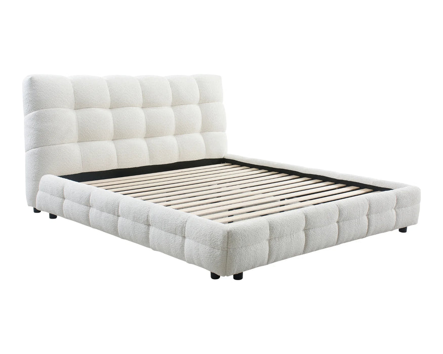 Base de lit LORKA ivoire vue en angle gauche
