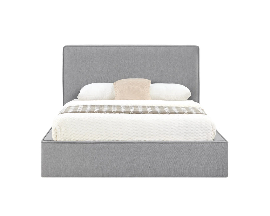 Base de lit double LUDO gris vue de face — Nuasis