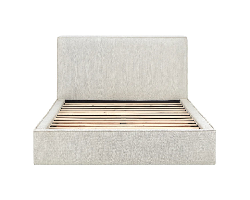 Base de lit double LUDO ivoire vue de face — Nuasis