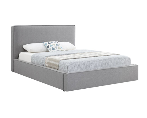 Base de lit LUDO gris avec tiroir vue en angle — Nuasis