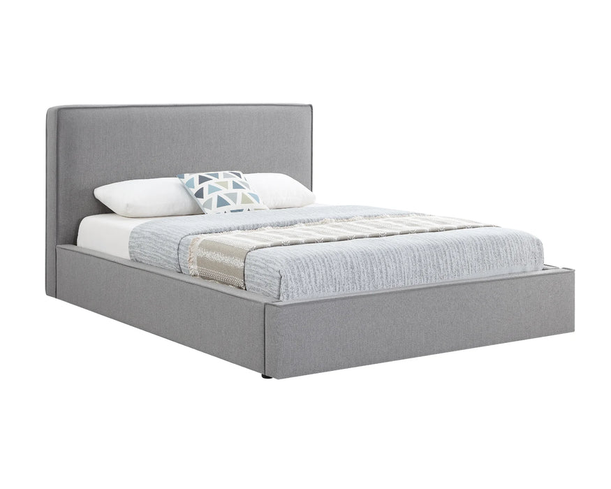 Base de lit LUDO gris avec tiroir vue en angle — Nuasis