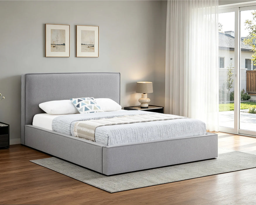 Base de lit LUDO ivoire dans une chambre contemporaine — Nuasis