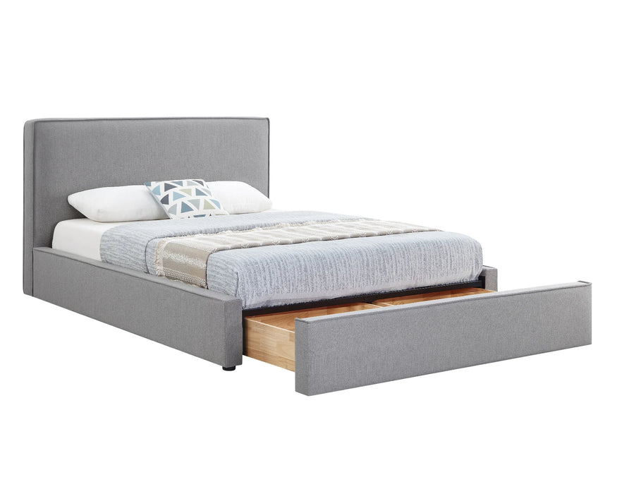Tiroir de rangement base de lit LUDO gris vue en angle — Nuasis