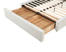 Tiroir de rangement ouvert base de lit LUDO ivoire — Nuasis