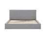 Base de lit king LUDO gris vue de face — Nuasis