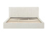 Base de lit king LUDO ivoire vue de face — Nuasis