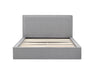 Base de lit queen LUDO gris vue de face — Nuasis