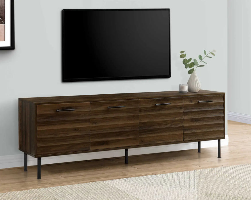 WEN - Meuble télévision 72'' marron foncé