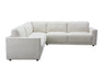 Sofa sectionnel MILANO en tissu beige crème, vue de face