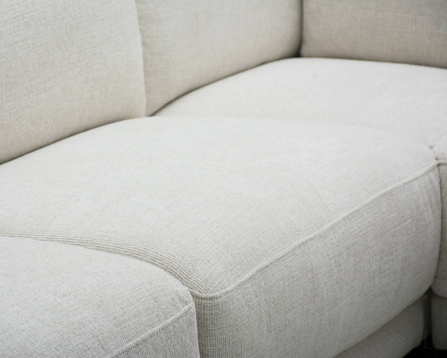 Zoom sur les assises du sectionnel MILANO beige crème