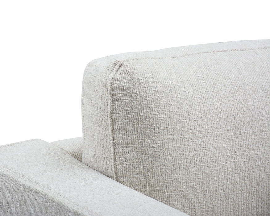Zoom sur les coussins du sectionnel MILANO beige crème
