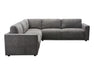 Sofa sectionnel MILANO en tissu gris foncé, vue de face