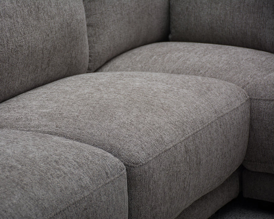 Zoom sur les assises du sectionnel MILANO gris foncé