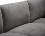 Zoom sur les coussins et assises du sectionnel MILANO gris foncé