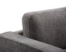 Zoom sur les coussins du sectionnel MILANO gris foncé