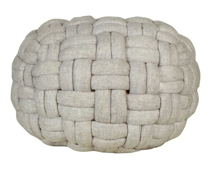 BRONYA - Pouf 23" en tissu gris galet Moe's Home Collection