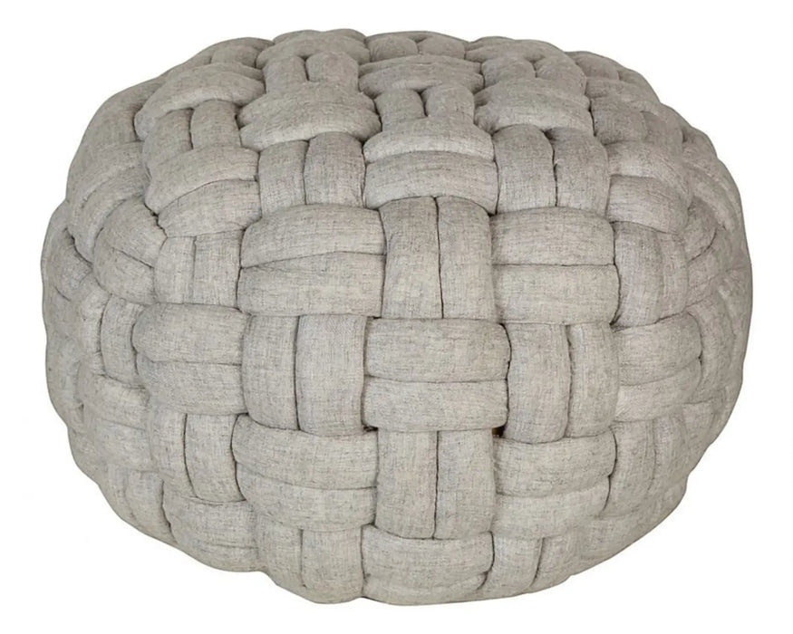 BRONYA - Pouf 23" en tissu gris galet Moe's Home Collection