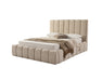Base de lit MONTERO beige sable vue en angle — Nuasis