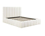 Base de lit MONTERO beige crème vue en angle