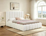 Base de lit MONTERO beige crème dans une chambre contemporaine