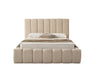 Base de lit MONTERO beige sable vue de face — Nuasis