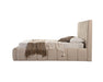 Base de lit MONTERO beige sable vue latérale — Nuasis