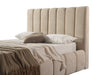 Zoom capitonnage vertical base de lit MONTERO beige — Nuasis