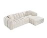 Sofa sectionnel NICO beige crème, vue en angle haut