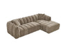 Sofa sectionnel NICO taupe, vue en angle haut