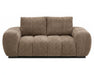 Causeuse OLIVIA 2 places taupe en tissu polyester, vue de face