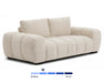 Divan OLIVIA beige crème, vue d'angle sur canapé complet