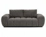 Divan OLIVIA 3 places gris foncé en tissu polyester, vue de face