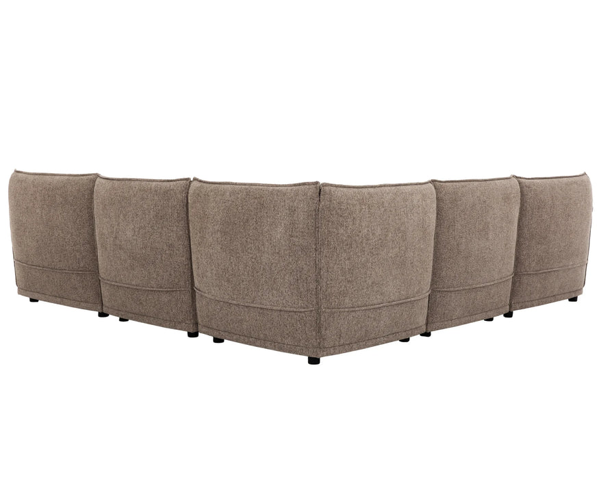 Sofa sectionnel modulaire SCALA taupe dos