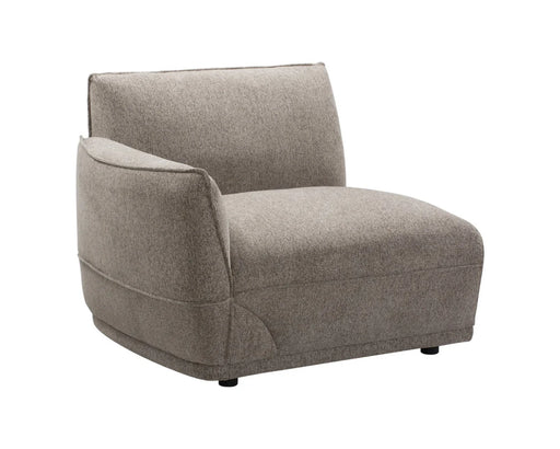 Module chaise gauche SCALA taupe - vue d'angle