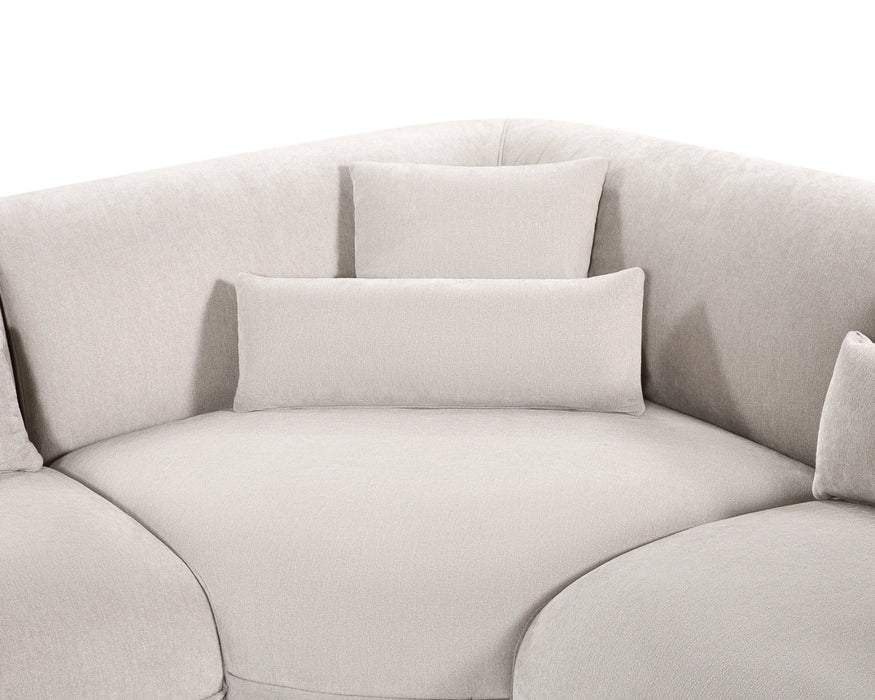 BALIN - Sectionnel 132" modulaire en L taupe