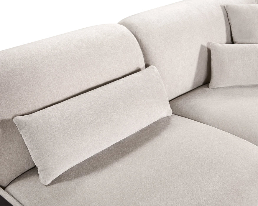 BALIN - Sectionnel 132" modulaire en L taupe