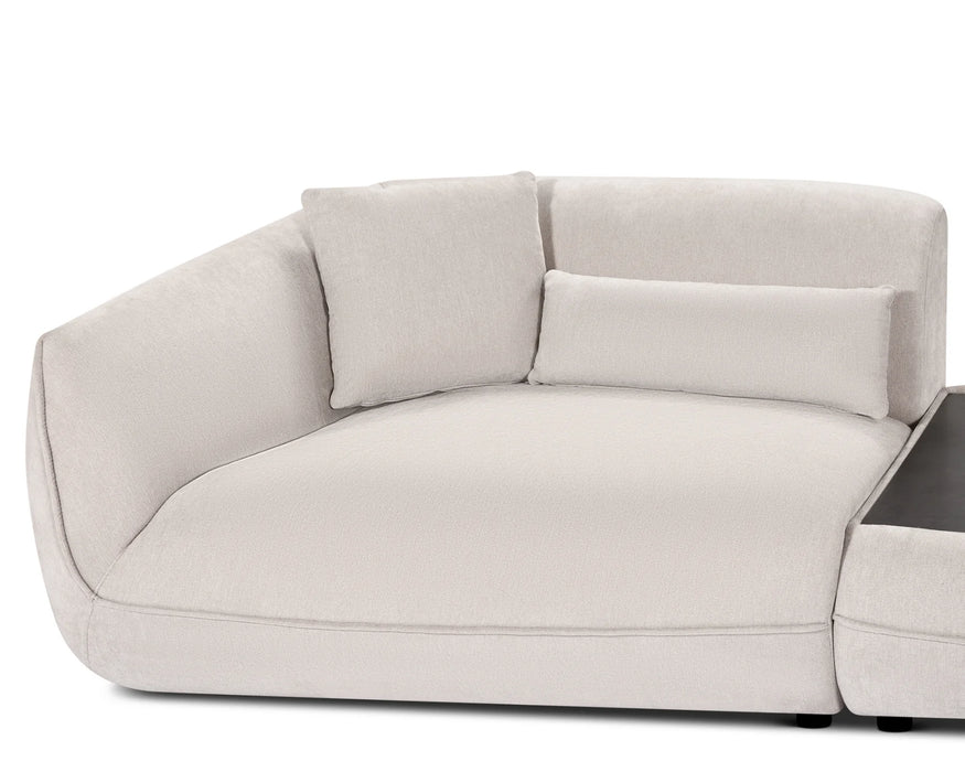 BALIN - Sectionnel 132" modulaire en L taupe