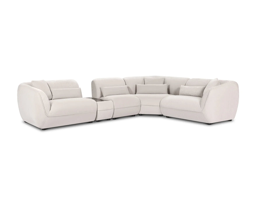 BALIN - Sectionnel 132" modulaire en L taupe