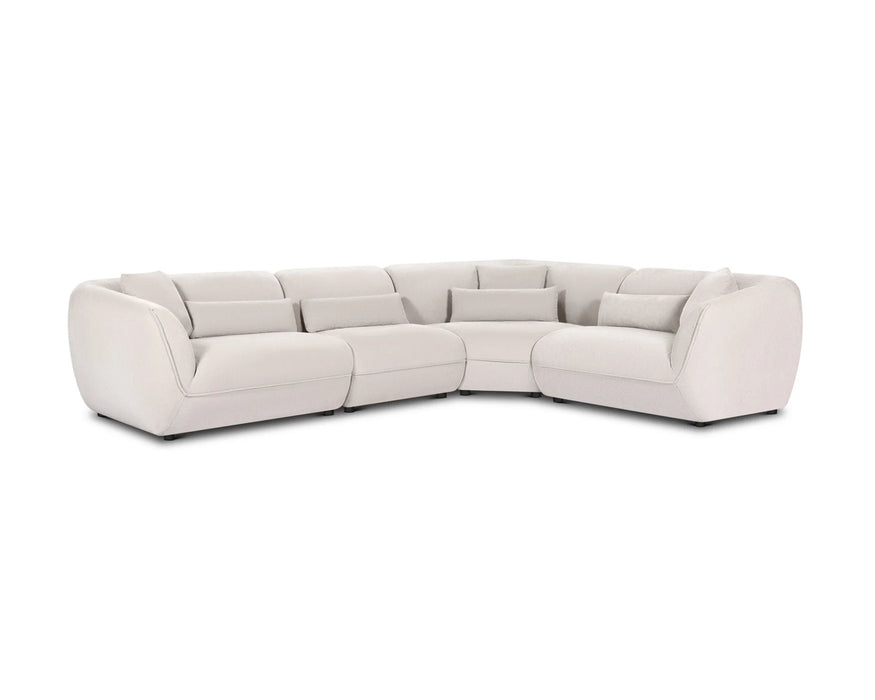 BALIN - Sectionnel 132" modulaire en L taupe