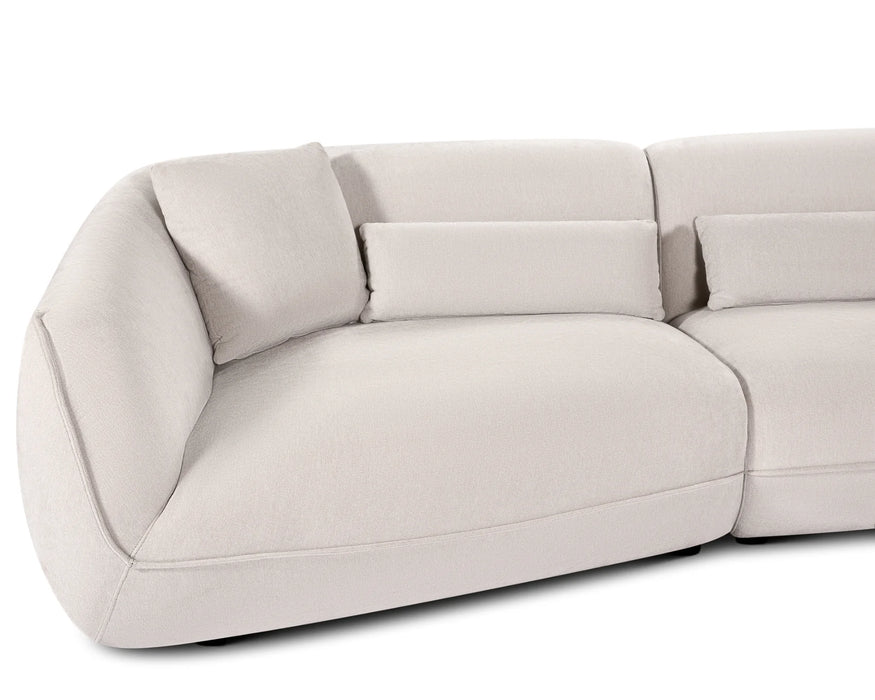 BALIN - Sectionnel 132" modulaire en L taupe