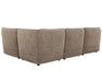 Sofa modulaire taupe 111 pouces 4 morceaux style contemporain
