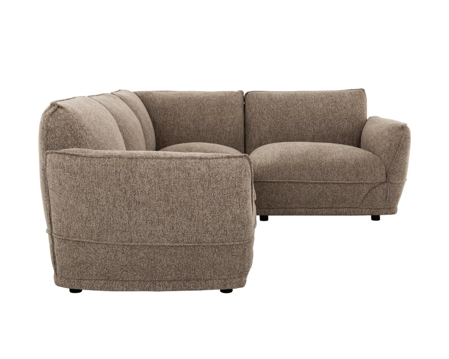 Sofa modulaire taupe 111 pouces 4 morceaux style contemporain