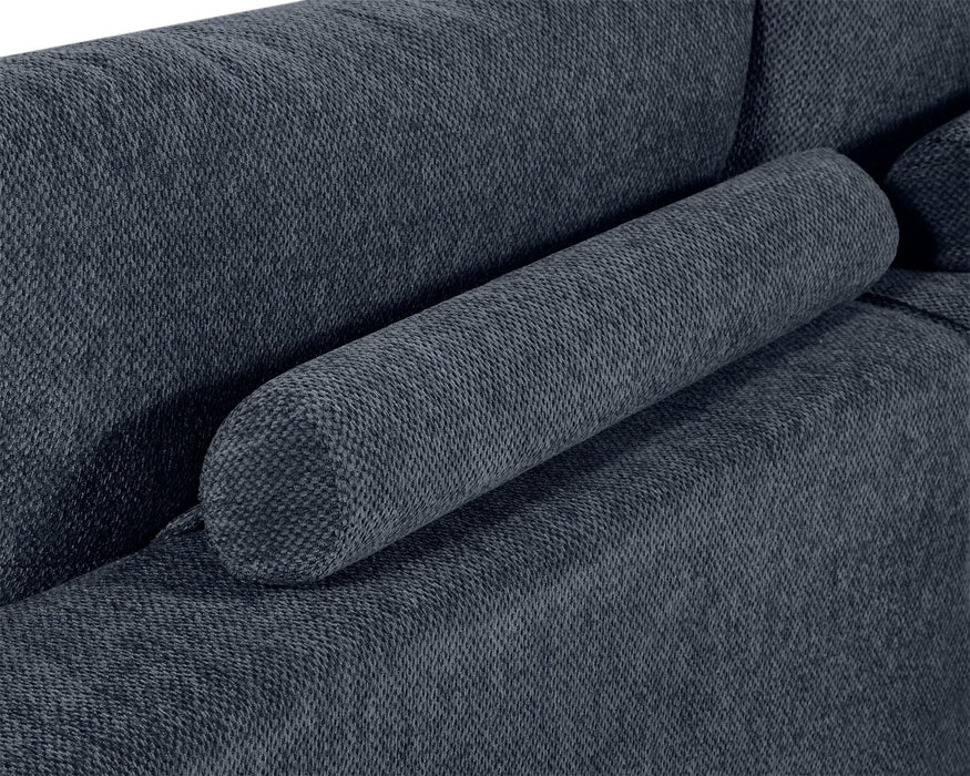 OLIVIA - 120" Navy Blue Sectional Sofa