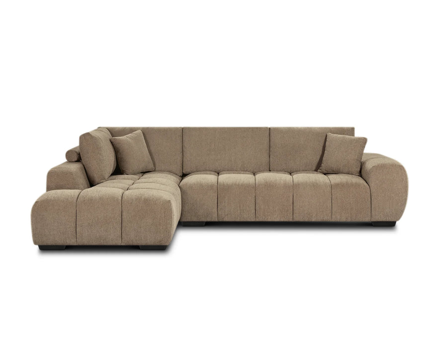 OLIVIA - Sofa sectionnel 120" taupe