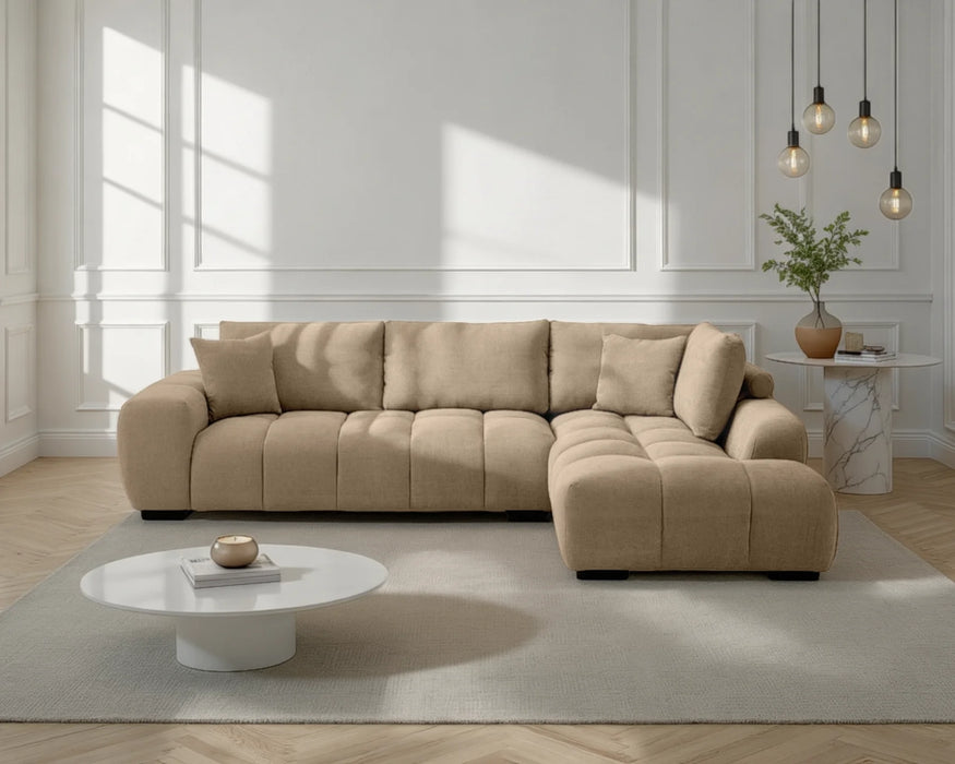 OLIVIA - Sofa sectionnel 120" taupe