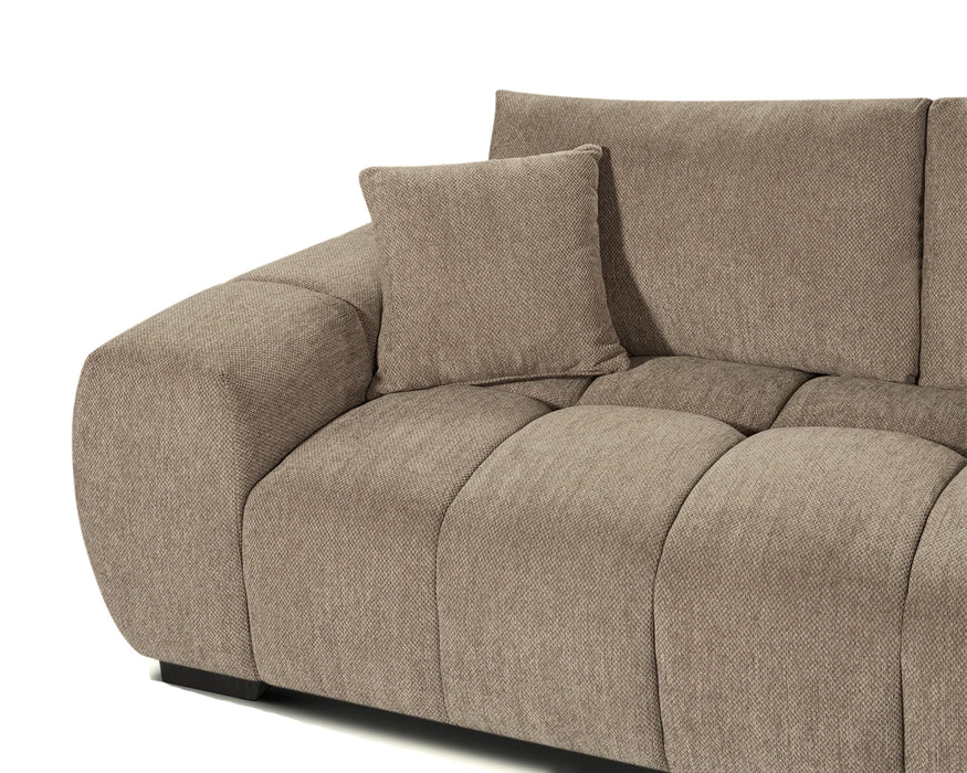 OLIVIA - Sofa sectionnel 120" taupe