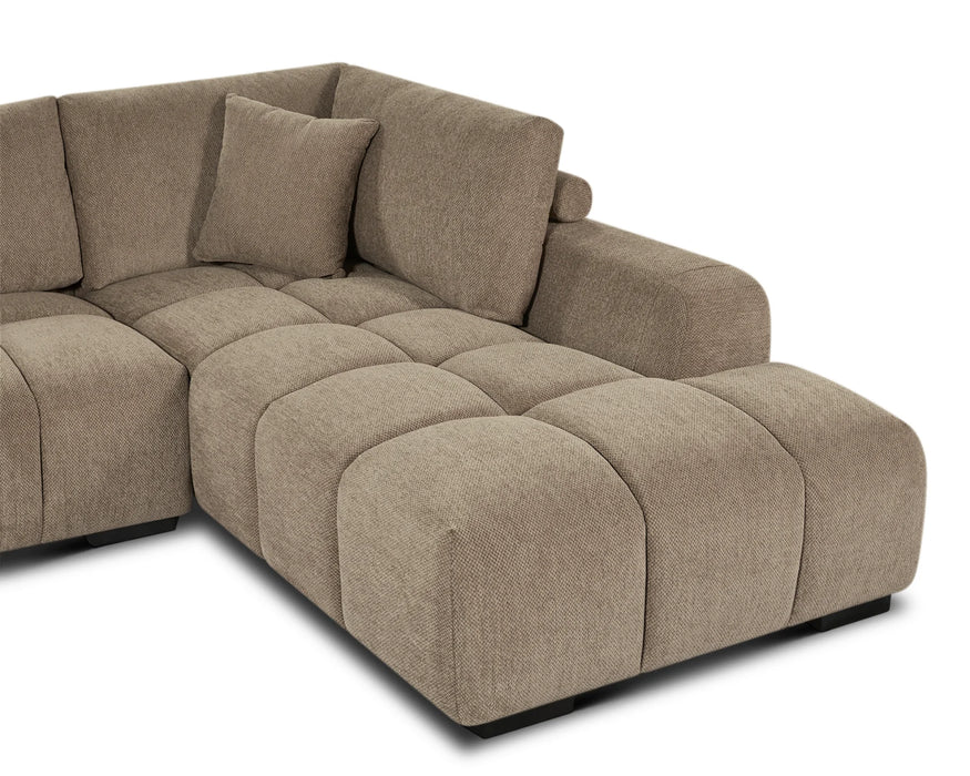 OLIVIA - Sofa sectionnel 120" taupe