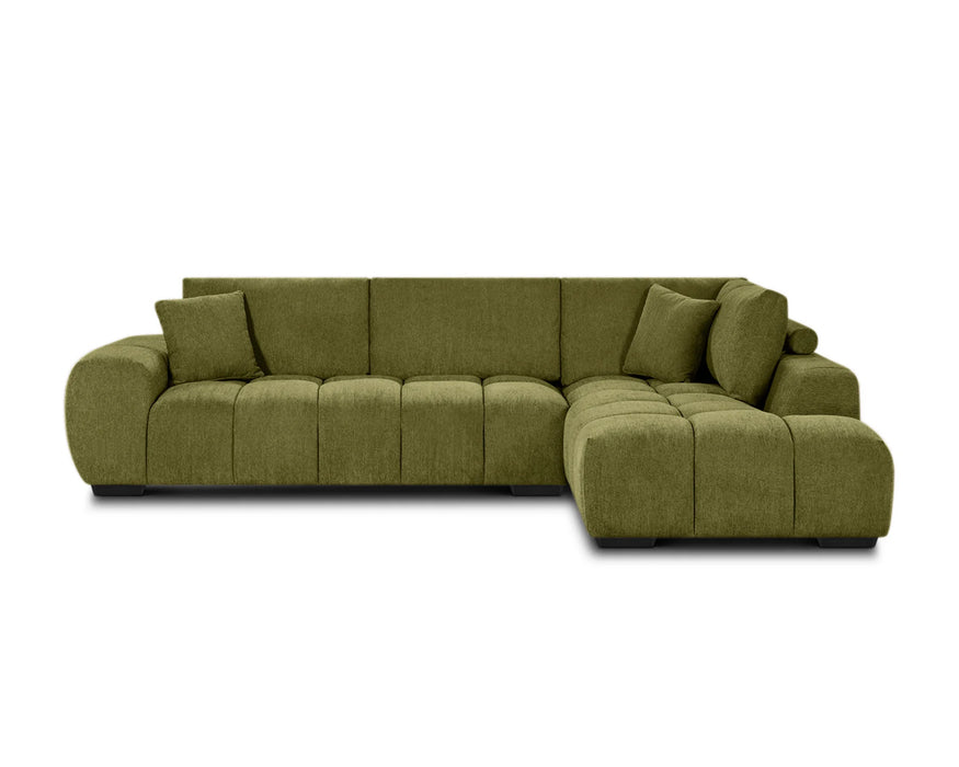 OLIVIA - Sofa sectionnel 120" vert forêt
