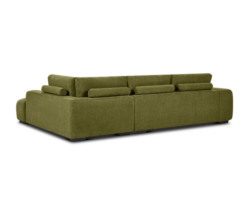 OLIVIA - Sofa sectionnel 120" vert forêt