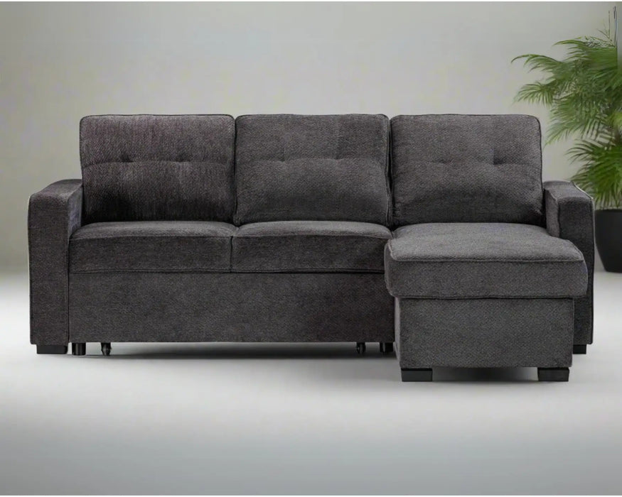 LUDO - Sofa-lit 87" réversible charcoal